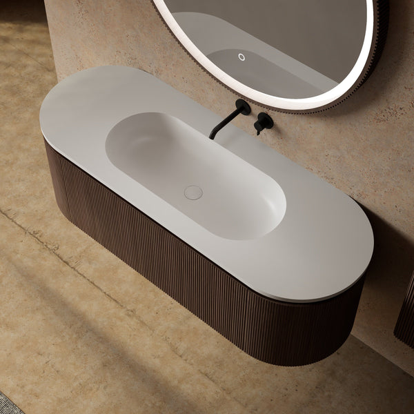MonBlari Marble Bathroom Vanity With Mirror MW-V0601-TopView