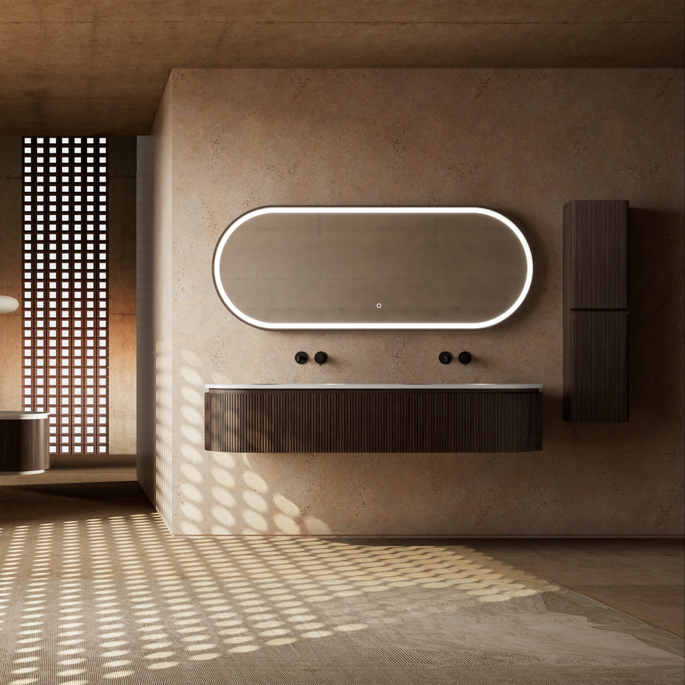 MonBlari Marble Bathroom Vanity With Mirror MW-V0602A-FrontView