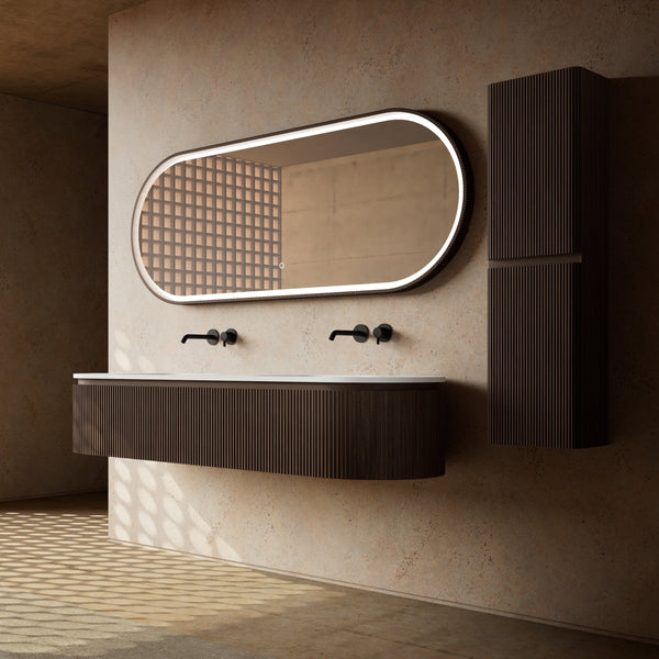 MonBlari Marble Bathroom Vanity With Mirror MW-V0602A-SideView