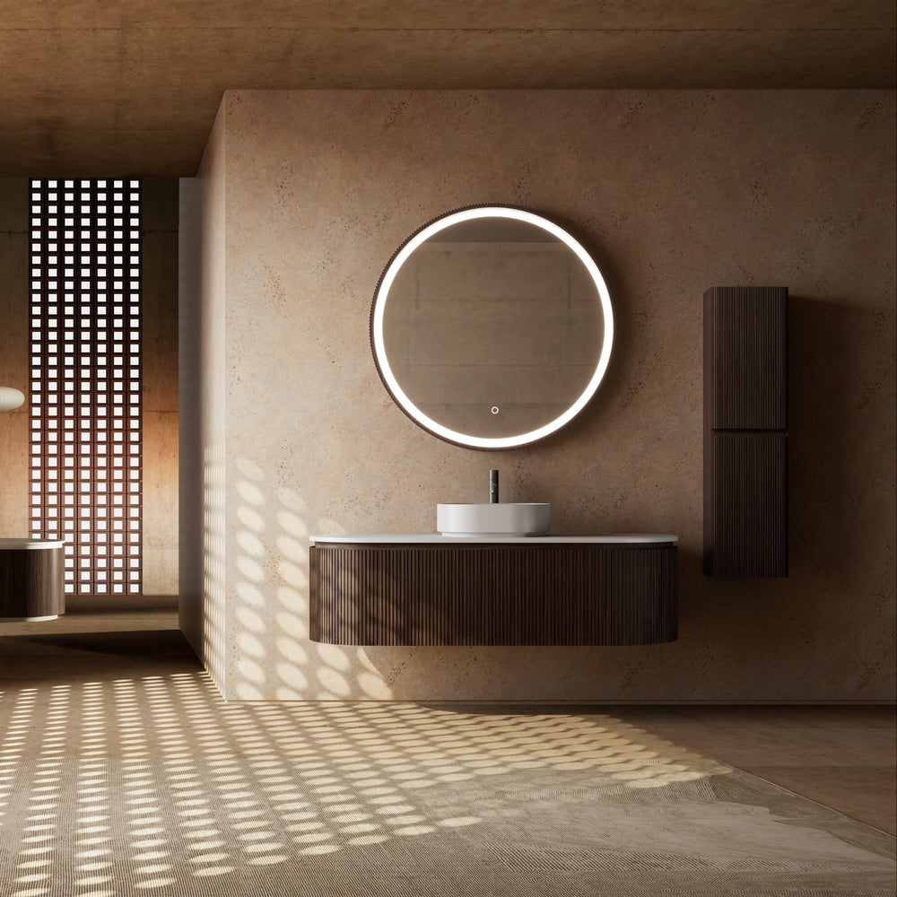 MonBlari Marble Bathroom Vanity With Mirror MW-V0611-FrontView