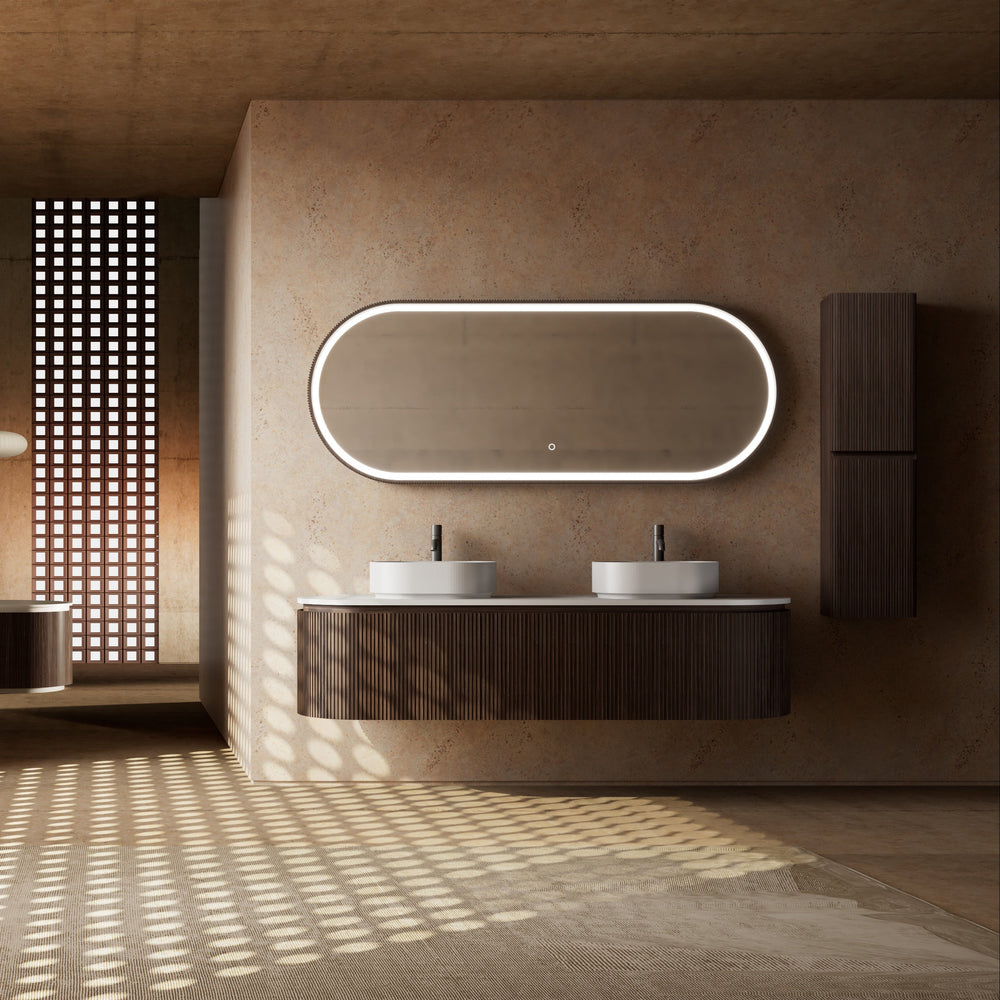 MonBlari Marble Bathroom Vanity With Mirror MW-V0612A-FrontView