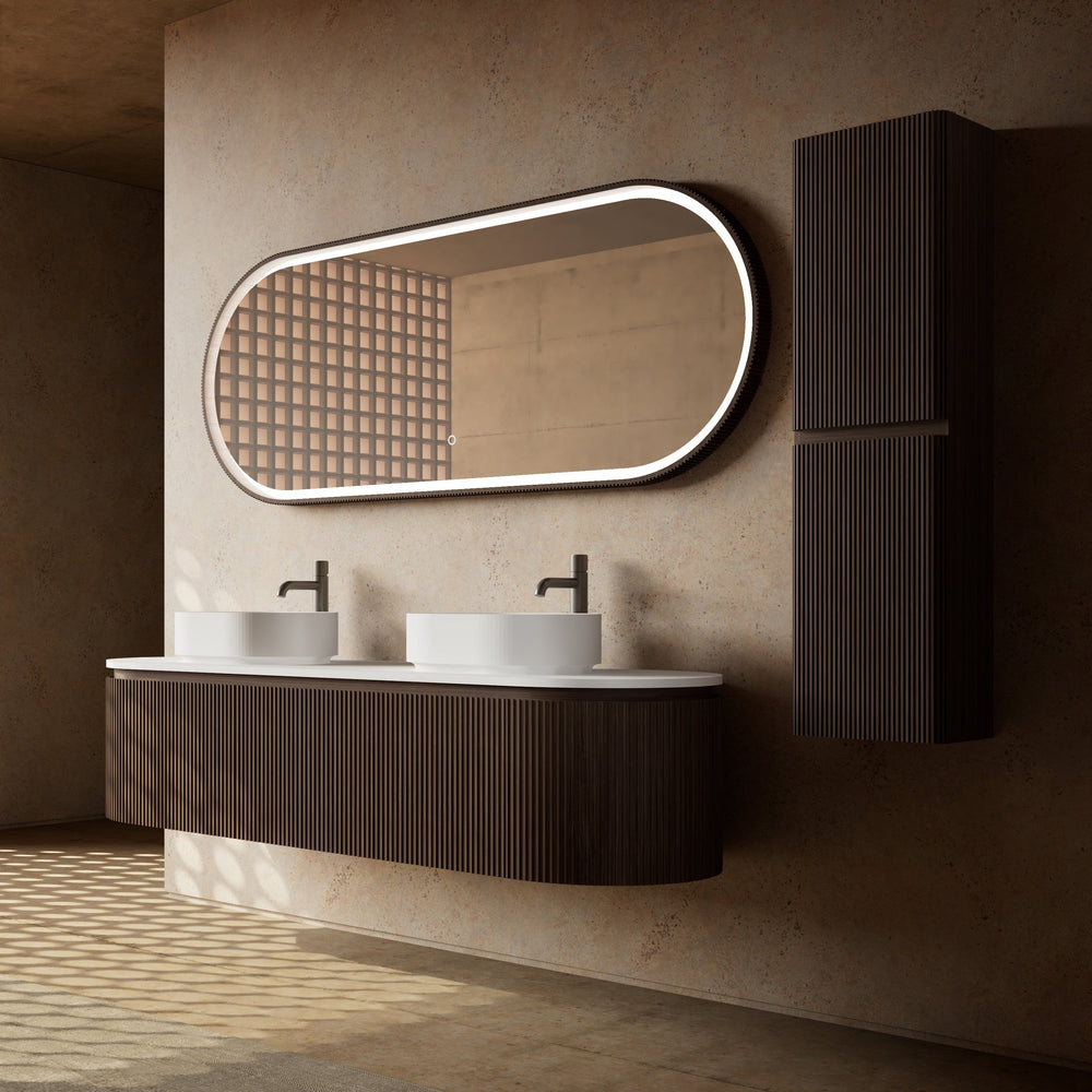 MonBlari Marble Bathroom Vanity With Mirror MW-V0612A-FrontView