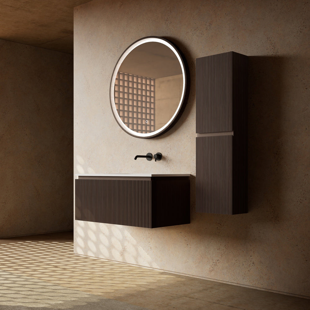 MonBlari Marble Bathroom Vanity With Mirror MW-V0621-FrontView