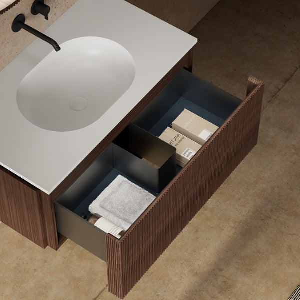 MonBlari Marble Bathroom Vanity With Mirror MW-V0621-CloseUp
