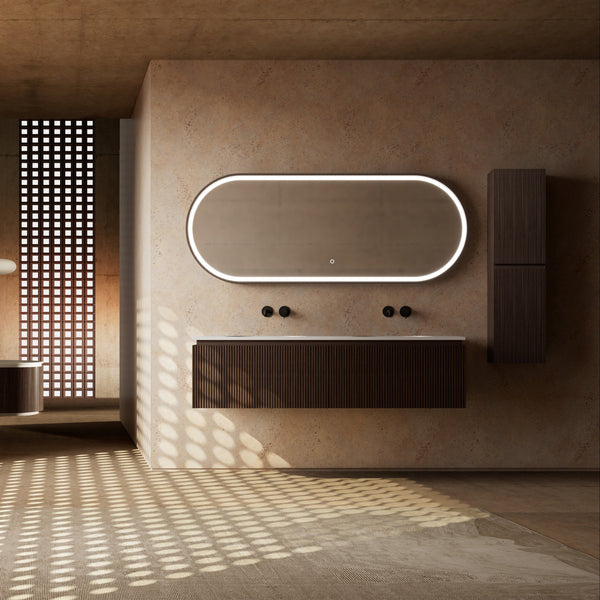 MonBlari Marble Bathroom Vanity With Mirror MW-V0622-FrontView