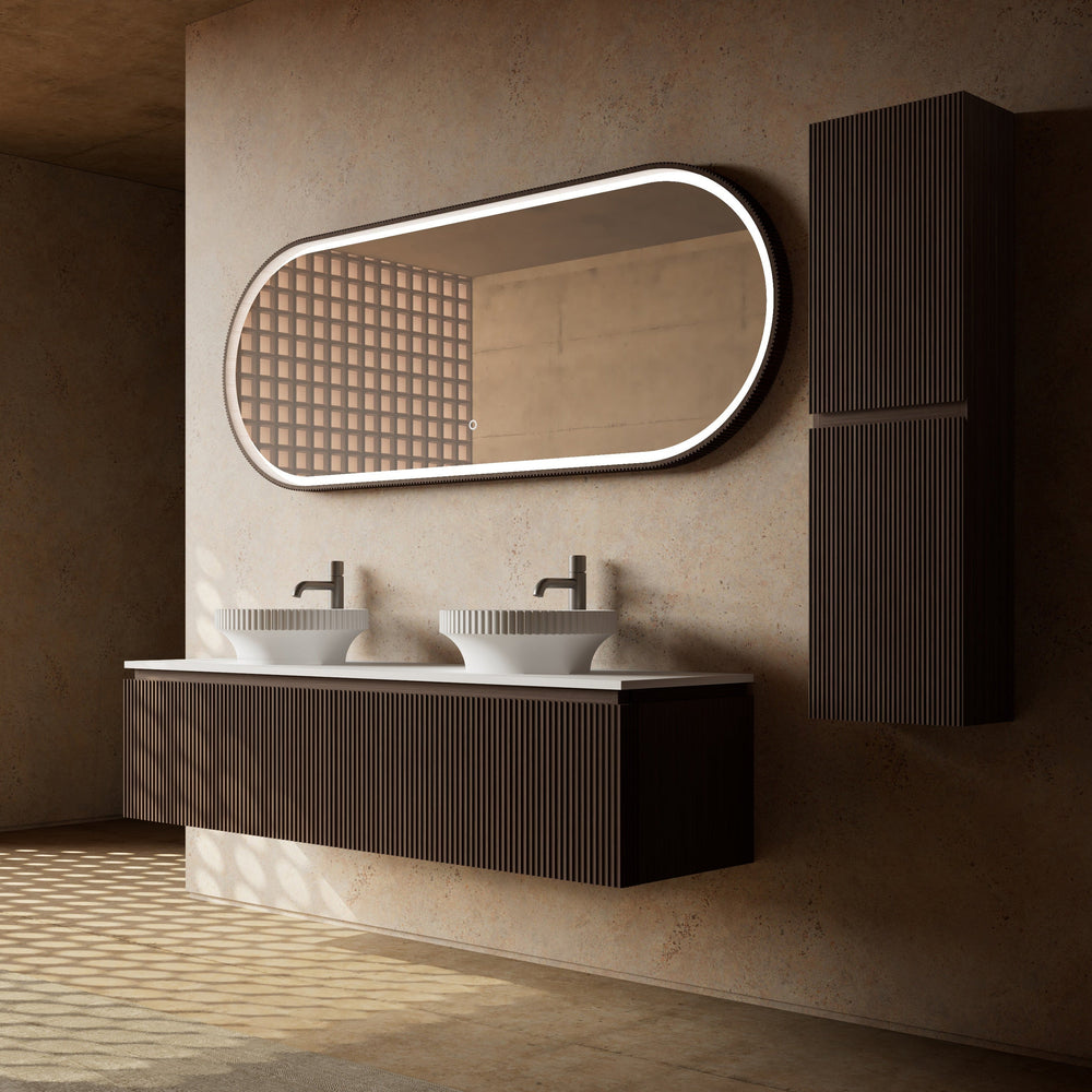 MonBlari Marble Bathroom Vanity With Mirror MW-V0632-FrontView