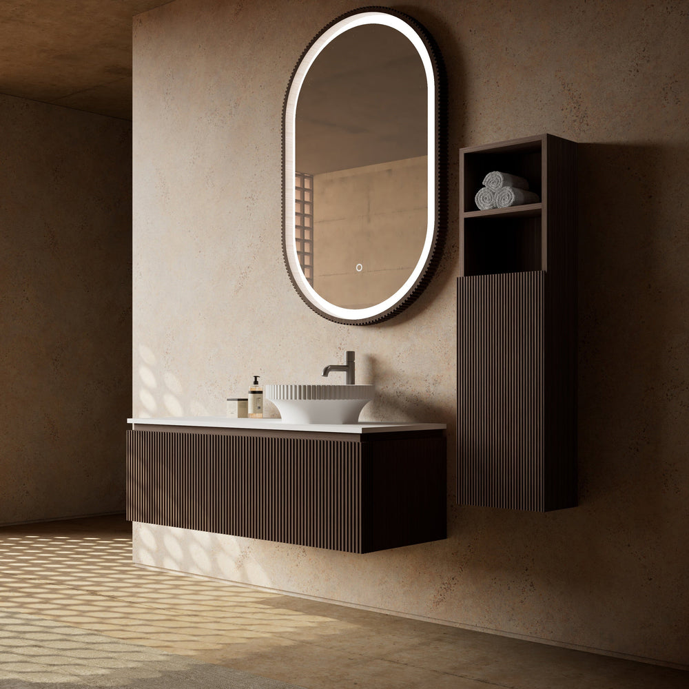 MonBlari Marble Bathroom Vanity With Mirror MW-V0633-FrontView