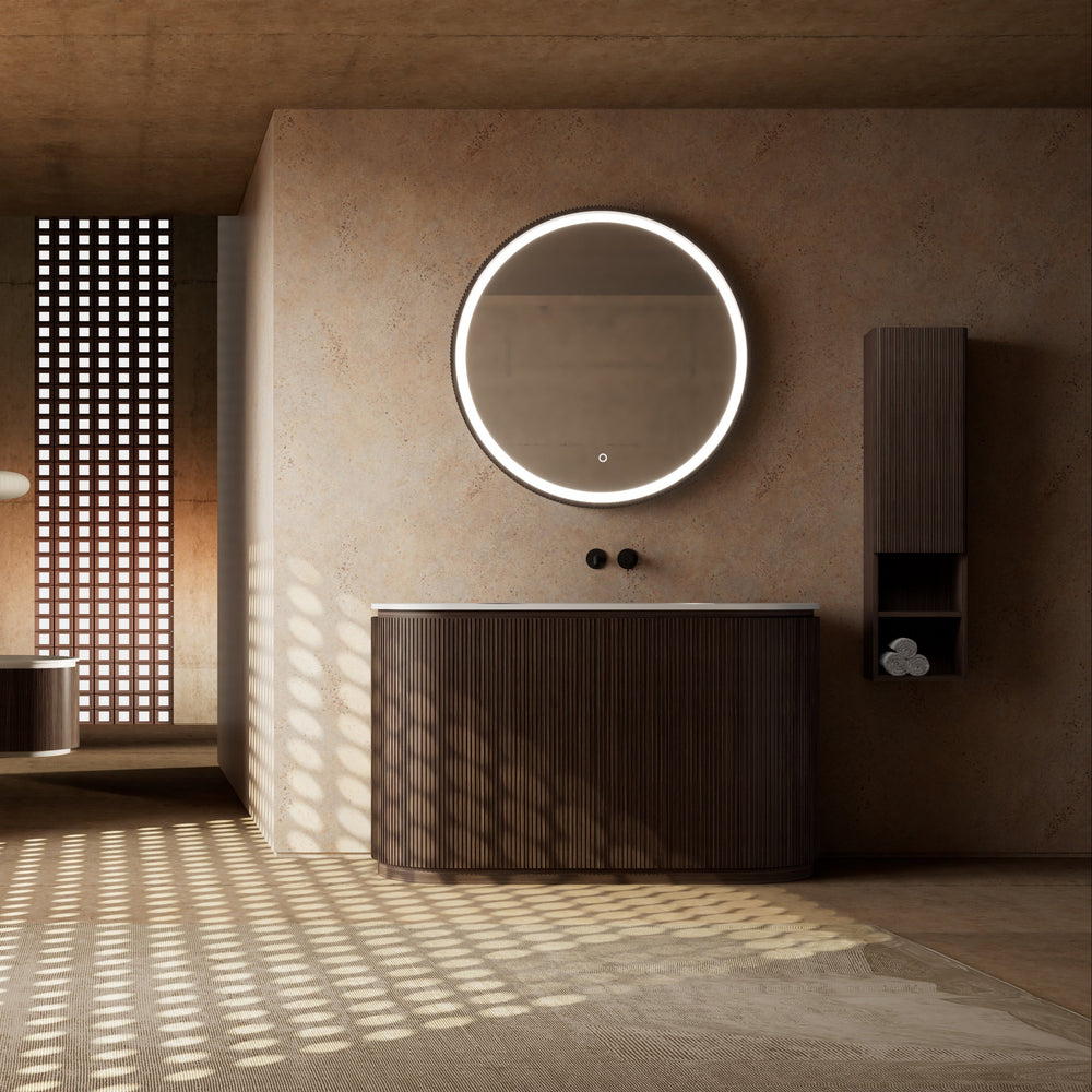 MonBlari Marble Bathroom Vanity With Mirror MW-V0691-FrontView