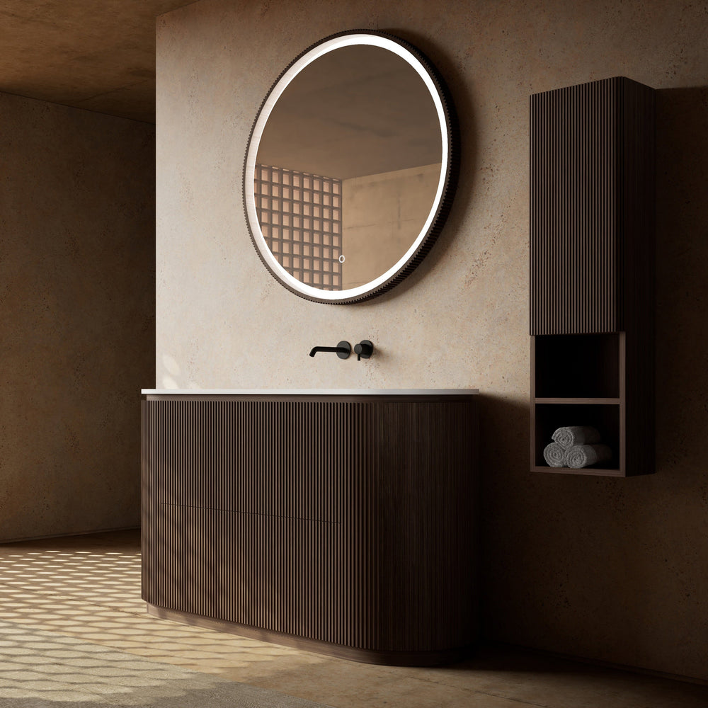 MonBlari Marble Bathroom Vanity With Mirror MW-V0691-FrontView
