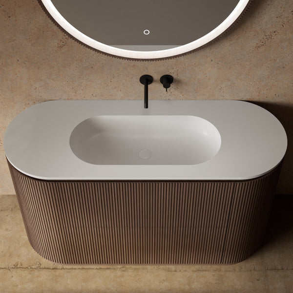 MonBlari Marble Bathroom Vanity With Mirror MW-V0691-TopView