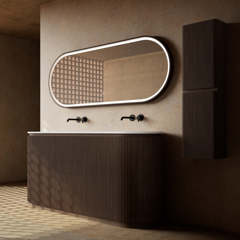 MonBlari Marble Bathroom Vanity With Mirror MW-V0692A-FrontView