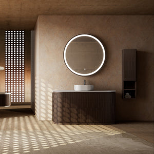 MonBlari Marble Bathroom Vanity With Mirror MW-V0695-FrontView