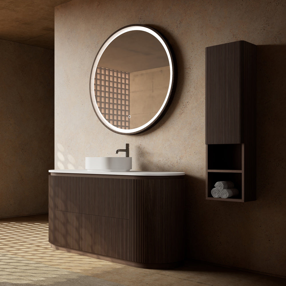 MonBlari Marble Bathroom Vanity With Mirror MW-V0695-FrontView