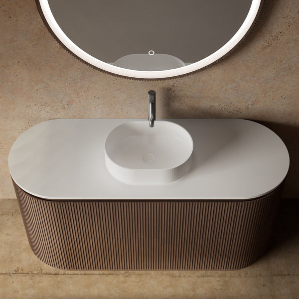 MonBlari Marble Bathroom Vanity With Mirror MW-V0695-TopView