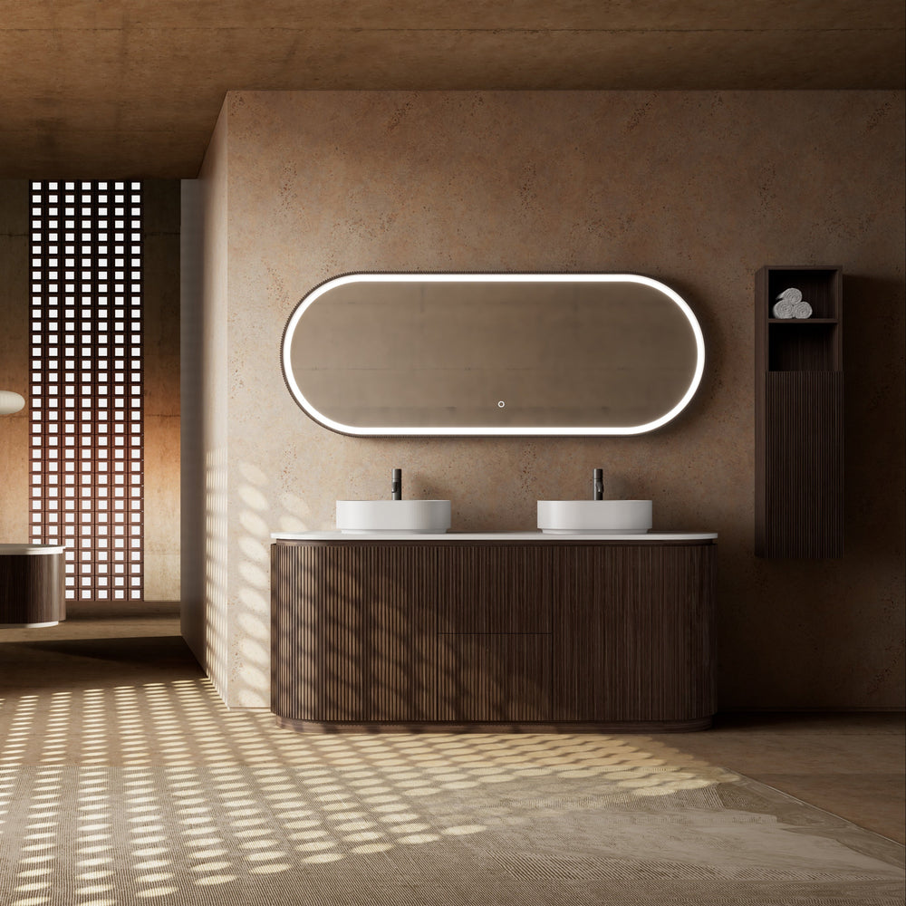 MonBlari Marble Bathroom Vanity With Mirror MW-V0696A-FrontView