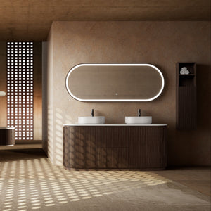 MonBlari Marble Bathroom Vanity With Mirror MW-V0696A-FrontView