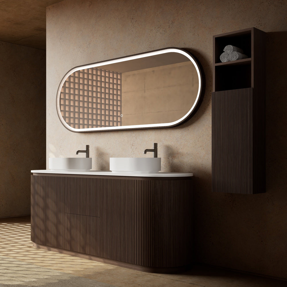 MonBlari Marble Bathroom Vanity With Mirror MW-V0696A-FrontView
