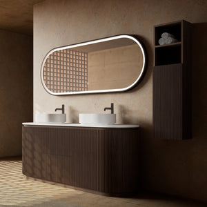 MonBlari Marble Bathroom Vanity With Mirror MW-V0696A-SideView