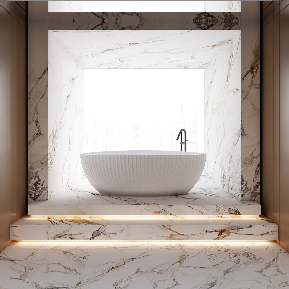 MonBlari Acrylic Freestanding Bathtub MY-66610-GW-FrontView