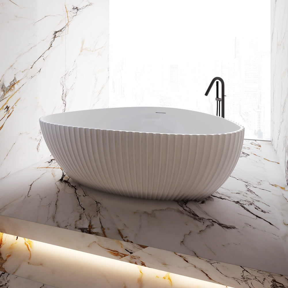 MonBlari Acrylic Freestanding Bathtub MY-66610-GW-FrontView