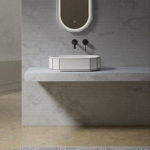 MonBlariBERYLSeriesCountertopSinkwithBlackRimFrontViewPanorama-600x350x160mm-Scenario