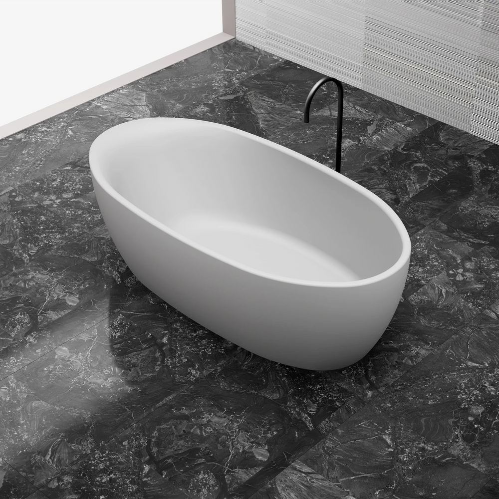 67 Inch MonBlari Solid Surface Freestanding BathtubMR88811MW-FrontView