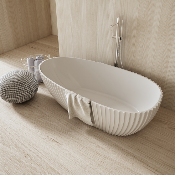 MonBlari VENUS Series Long Oval Bathtub Front View
