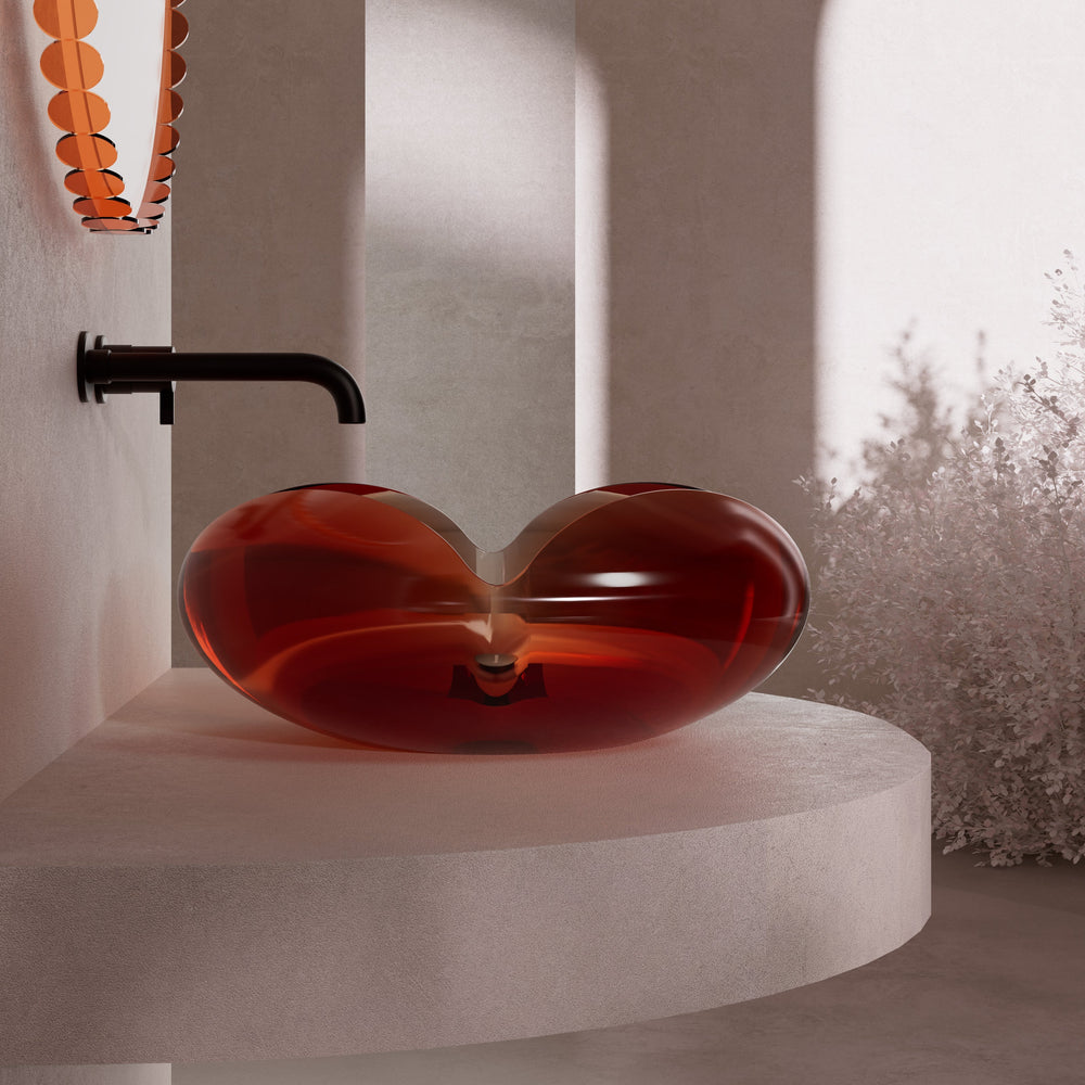 MonBlari_FLOWER_Series_Wine_Bathroom_Sink_Front_View_Panorama_-_450_450_190mm