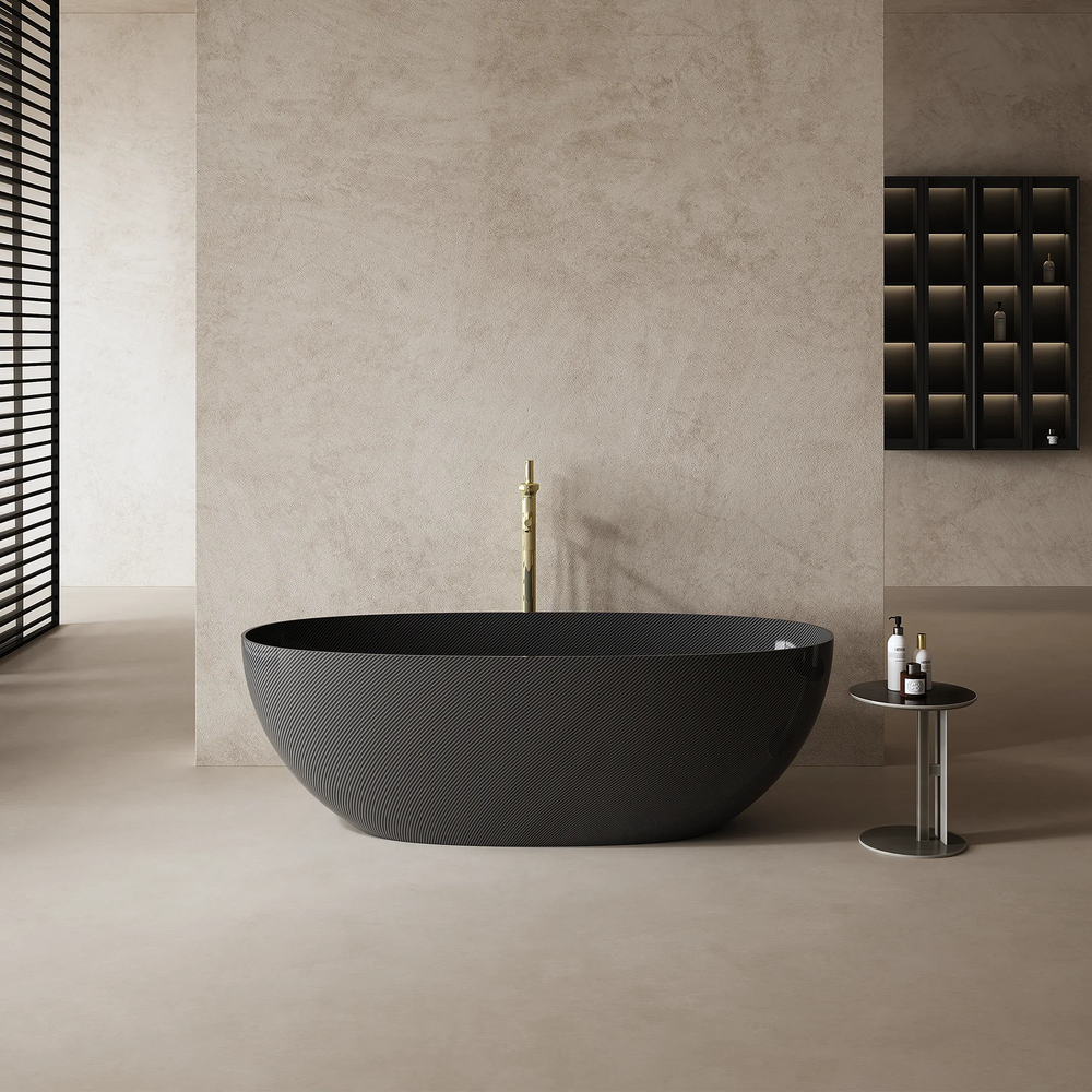 MonBlari MC-99907 Carbon Fiber Freestanding Bathtub 1500mm - 1700mm Front View