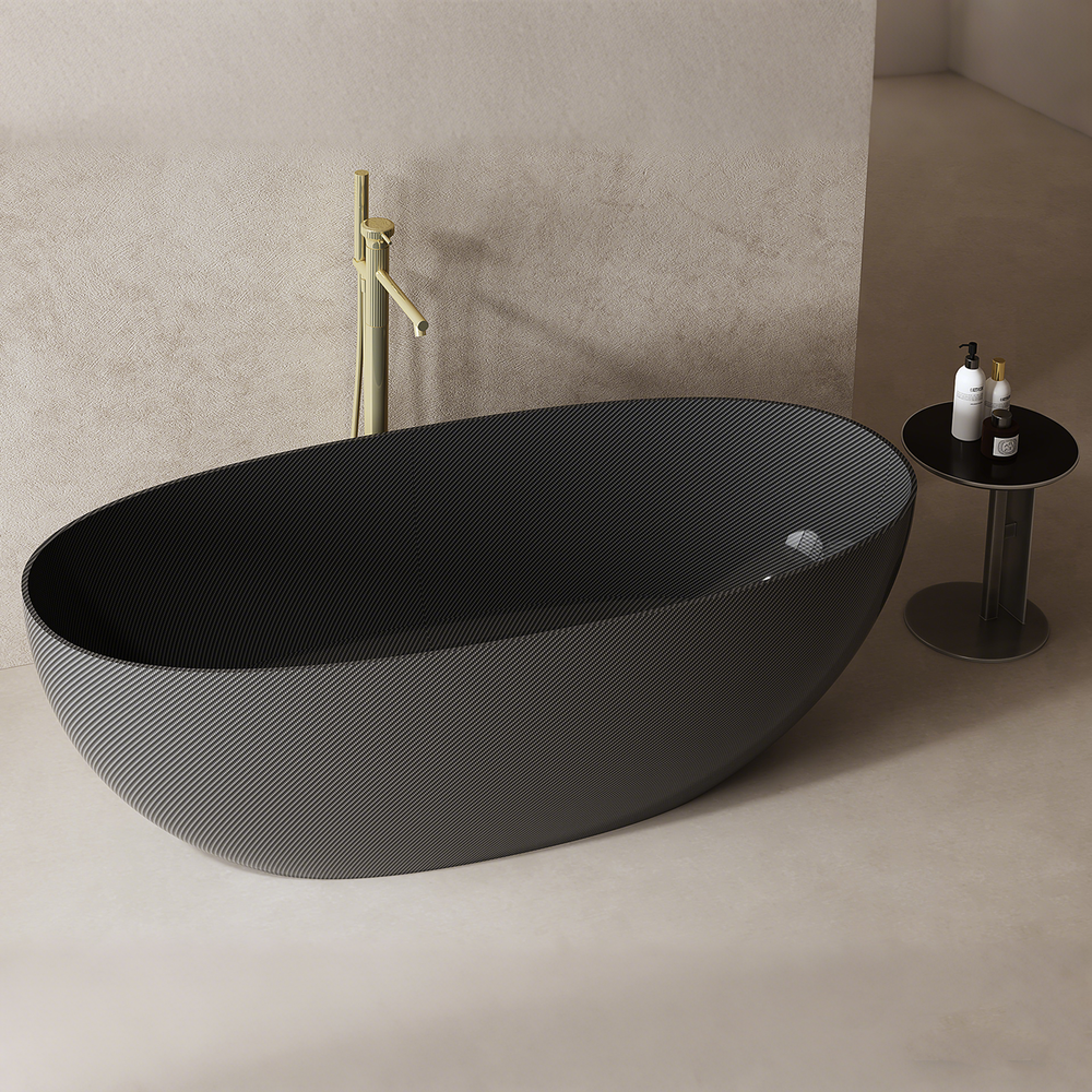 MonBlari MC-99907 Carbon Fiber Freestanding Bathtub 1500mm - 1700mm Front View