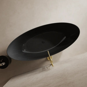 MonBlari MC-99908 Carbon Fiber Freestanding Bathtub Diagonal Top View Close-up