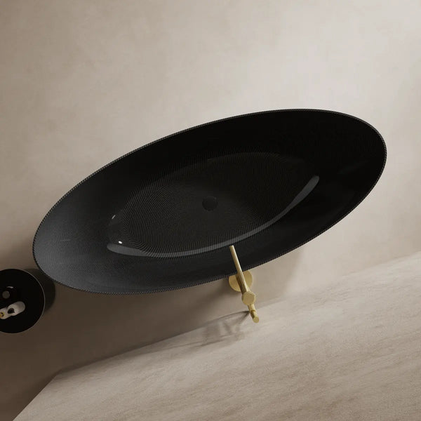 MonBlari MC-99908 Carbon Fiber Freestanding Bathtub Diagonal Top View Close-up
