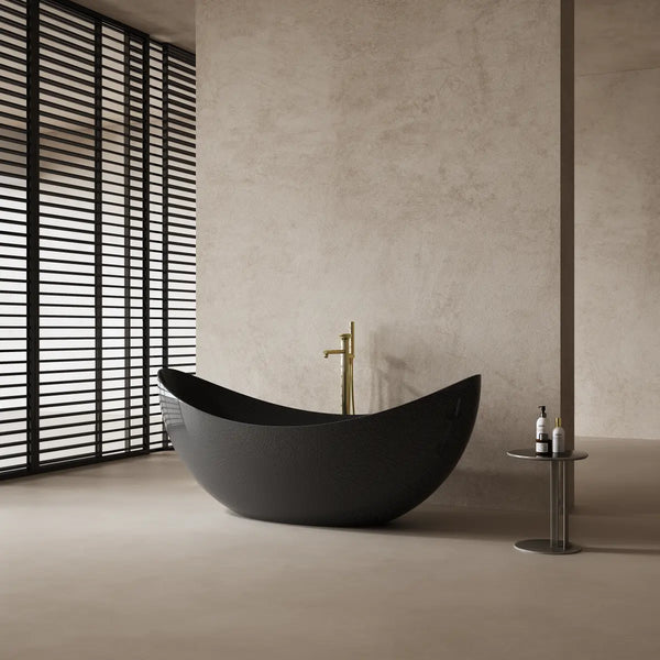 MonBlari MC-99908 Carbon Fiber Freestanding Bathtub Diagonal View