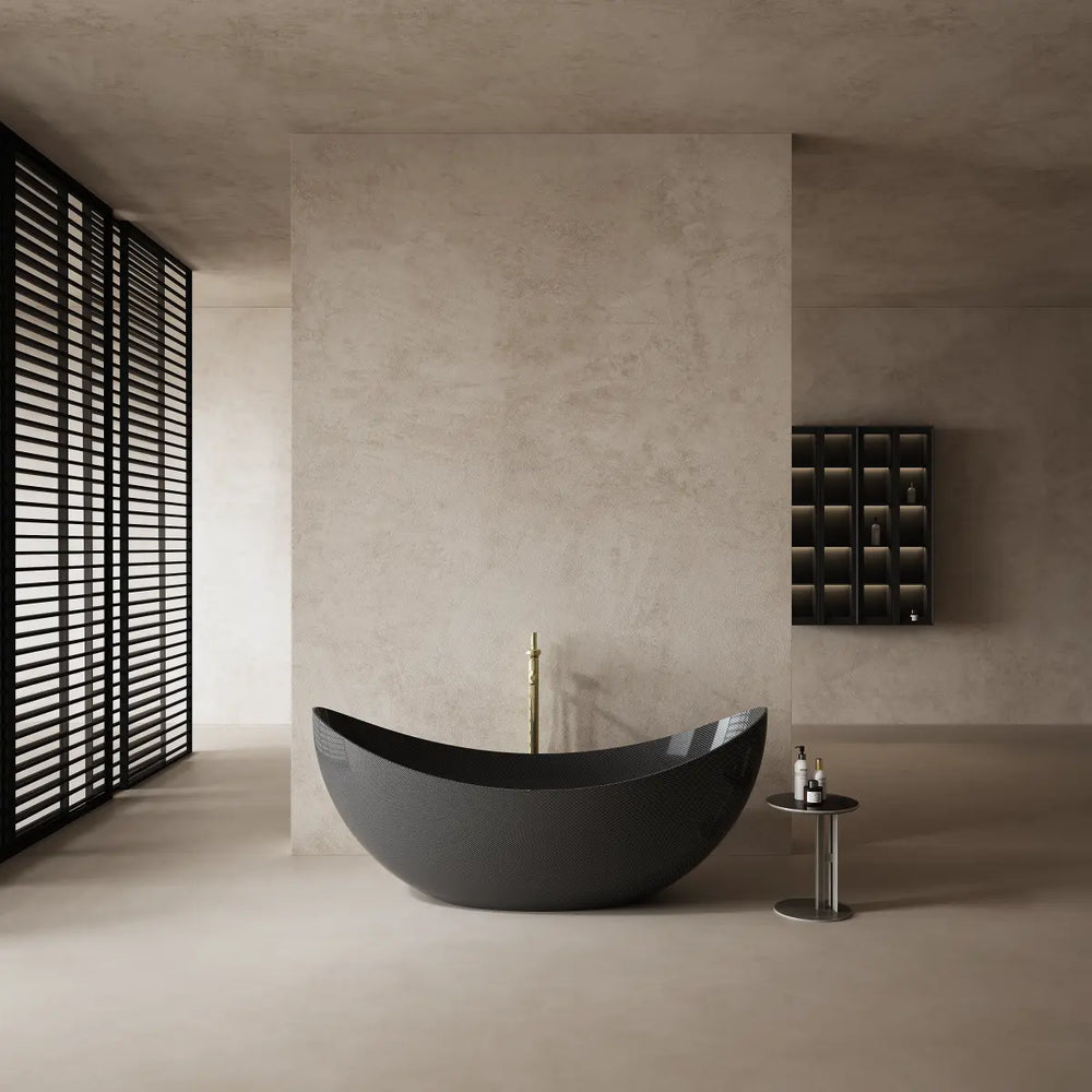 MonBlari MC-99908 Carbon Fiber Freestanding Bathtub Front View