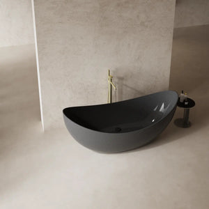 MonBlari MC-99908 Carbon Fiber Freestanding Bathtub Left Side Top iew Close-up