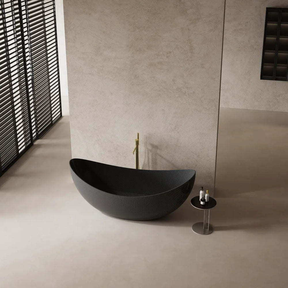 MonBlari MC-99908 Carbon Fiber Freestanding Bathtub Front View