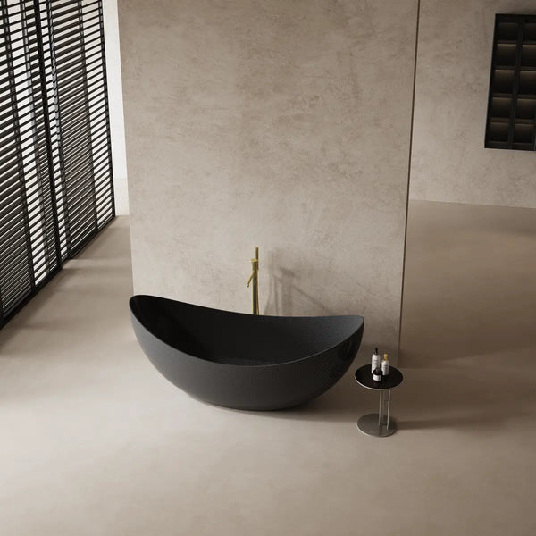 MonBlari MC-99908 Carbon Fiber Freestanding Bathtub Side Top View Close-up