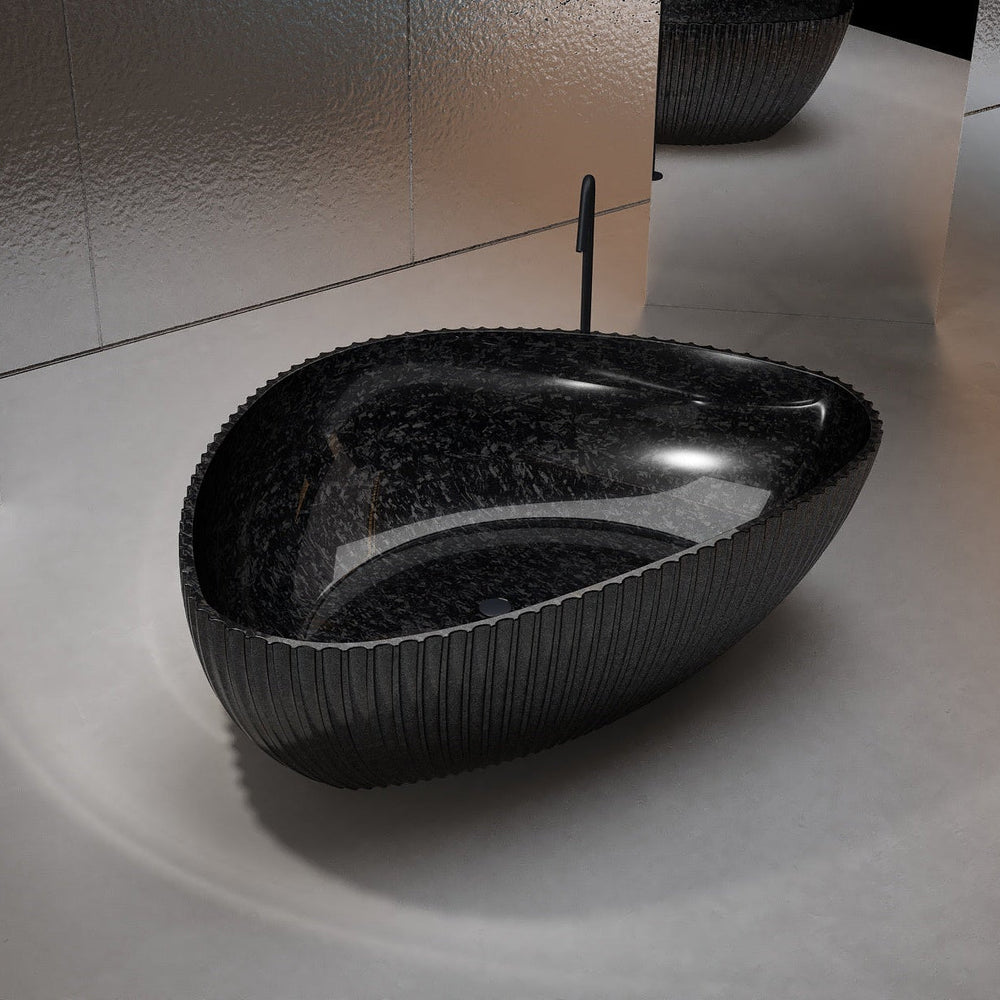 MonBlari MC-99910 Carbon Fiber Freestanding Bathtub 1800mm Front View