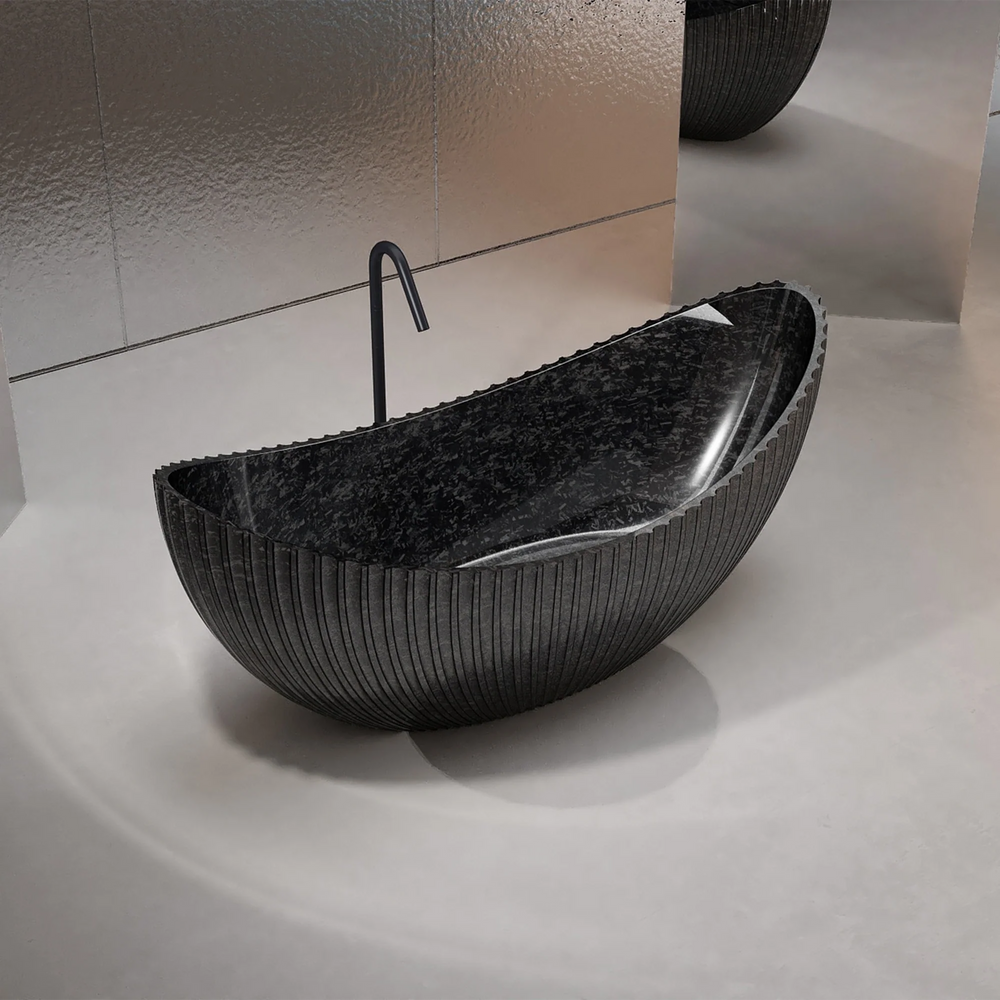 MonBlari MC-99918 Carbon Fiber Freestanding Bathtub 1800mm Front View