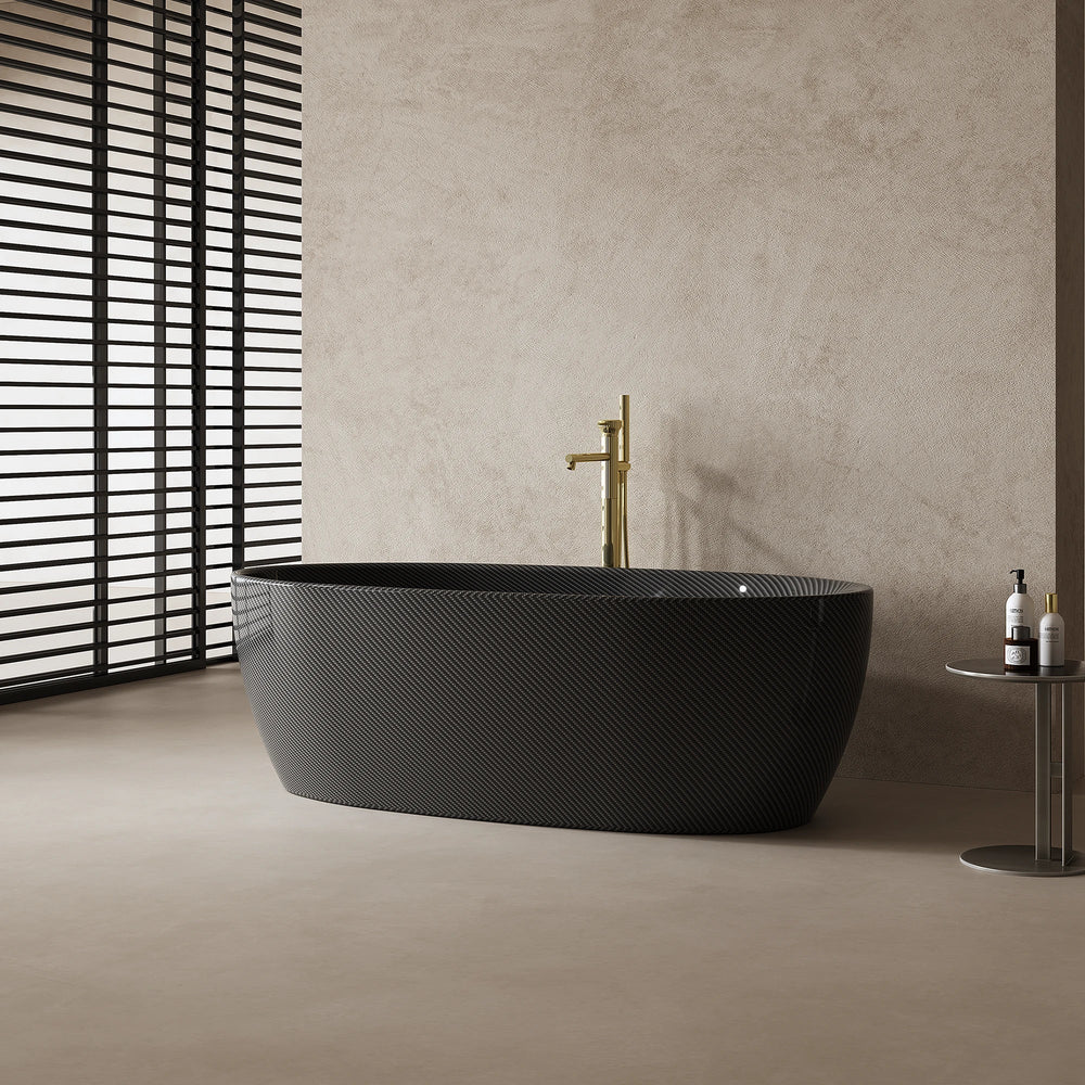 MonBlari MC-99971 Carbon Fiber Freestanding Bathtub 1700mm Front View
