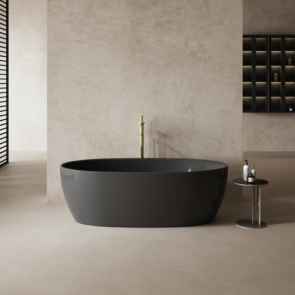 MonBlari MC-99971 Carbon Fiber Freestanding Bathtub 1700mm Front View