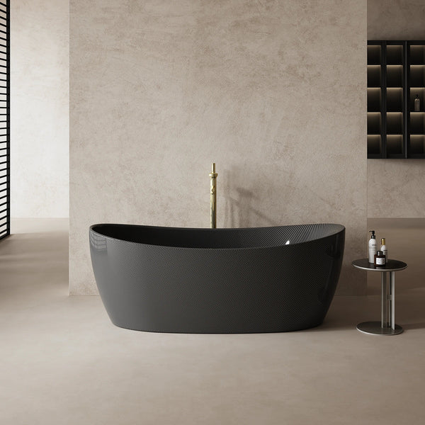 MonBlari MC-99973 Carbon Fiber Freestanding Bathtub 1700mm Front View