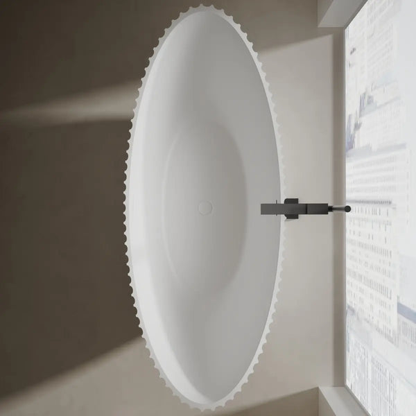 MonBlari MR-88878 VENUS Series Double Slipper Bathtub Top View Close-up