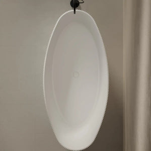 MonBlari TW-8308 Solid Surface Single Slipper Bathtub Top View Close-up