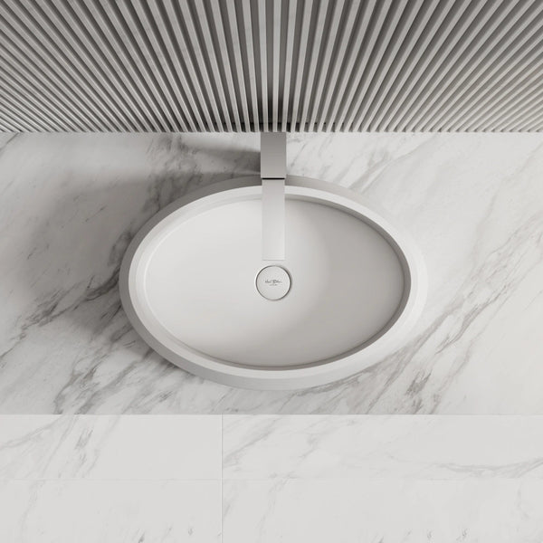 MonBlari TW-8693A Solid Surface Vessel Sink Bathroom Countertop Sink Front Top View Close-up