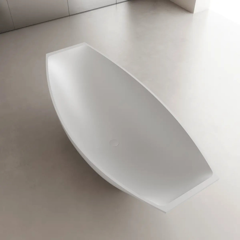 MonBlari TW-8991 Solid Surface Double Slipper Bathtub Front View