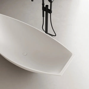 MonBlari TW-8991 Solid Surface Double Slipper Bathtub Side Top View Close-up