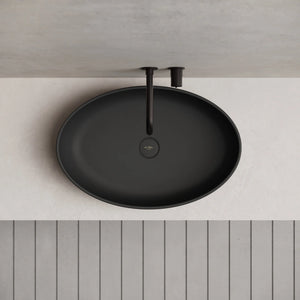 MonBlari TW-A101 Solid Surface Vessel Bowl Sink Bathroom Sink Front Top View Close-up