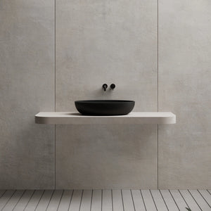 MonBlari TW-A101 Solid Surface Vessel Bowl Sink Bathroom Sink Front View