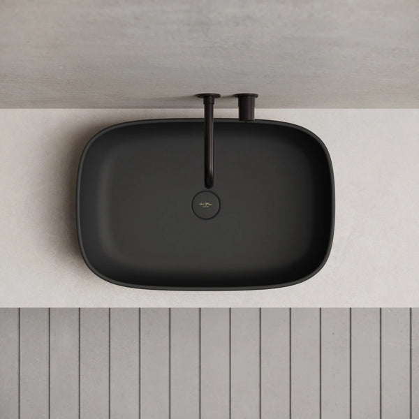 MonBlari TW-A102 Solid Surface Vessel Bowl Sink Bathroom Wash Basin Front Top View Close-up